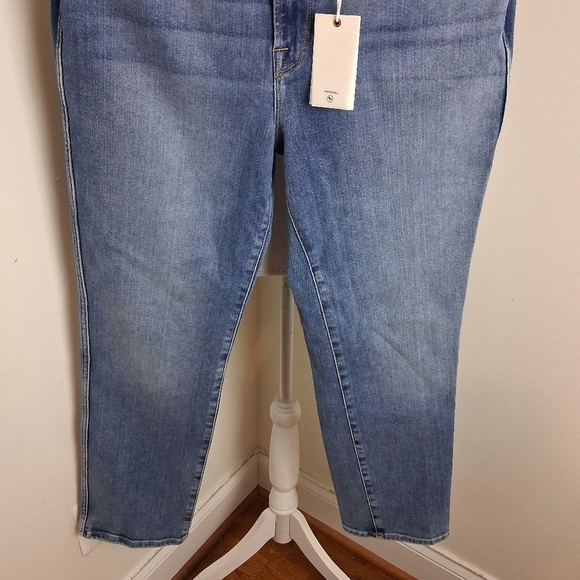 Good American Good Curve Straight Leg Jeans In Indigo Size 12/31  NWT - Picture 8 of 12